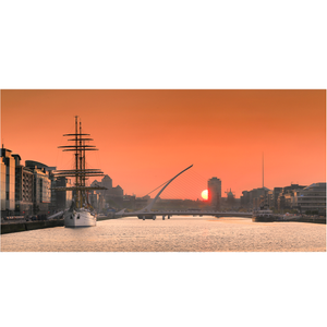 sunset-river-liffey-samuel-beckett-bridge PM