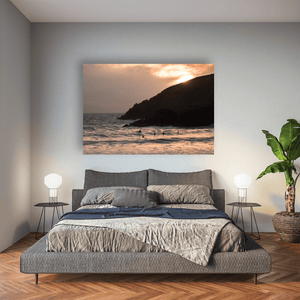 surfers-sunset-silhouette-rocky-headland Pano