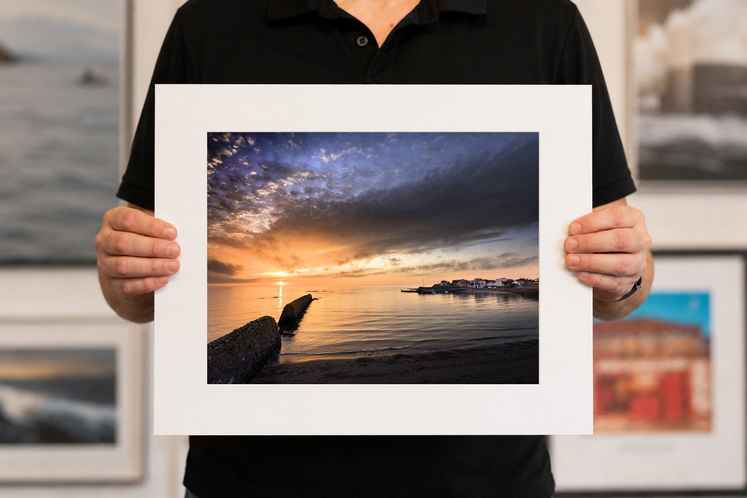 The Range Wall & Rush Harbour at Sunrise, limited 20 x 16 inch Nua Photography print