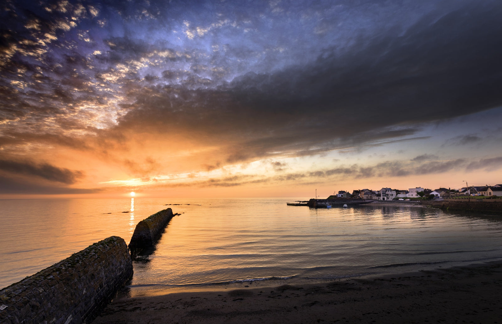 The Range Wall & Rush Harbour at Sunrise, limited 20 x 16 inch Nua Photography print