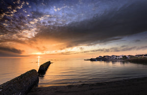 The Range Wall & Rush Harbour at Sunrise, limited 20 x 16 inch Nua Photography print
