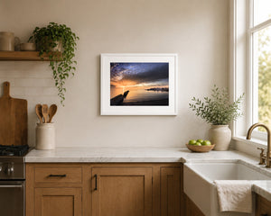 The Range Wall & Rush Harbour at Sunrise, 20 x 16 inch kitchen display
