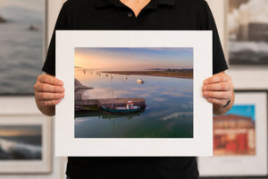 The Shamrock, 20 x 16 inch print held for scale