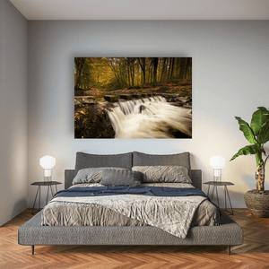 tollymore-forest-stepping-stones-autumn-waterfall Pano