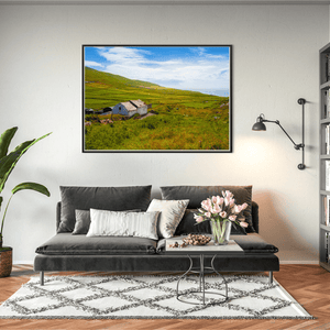 Nua Photography Print Traditional Stone Cottage and Patchwork Fields, South Cork Traditional Stone Cottage Patchwork Fields Cork Print | Nua Photograph
