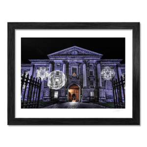 Nua Photography Print Trinity College Dublin Front Square Light Projections at Night, Dublin City Trinity College Dublin Light Projections Print | Nua Photography