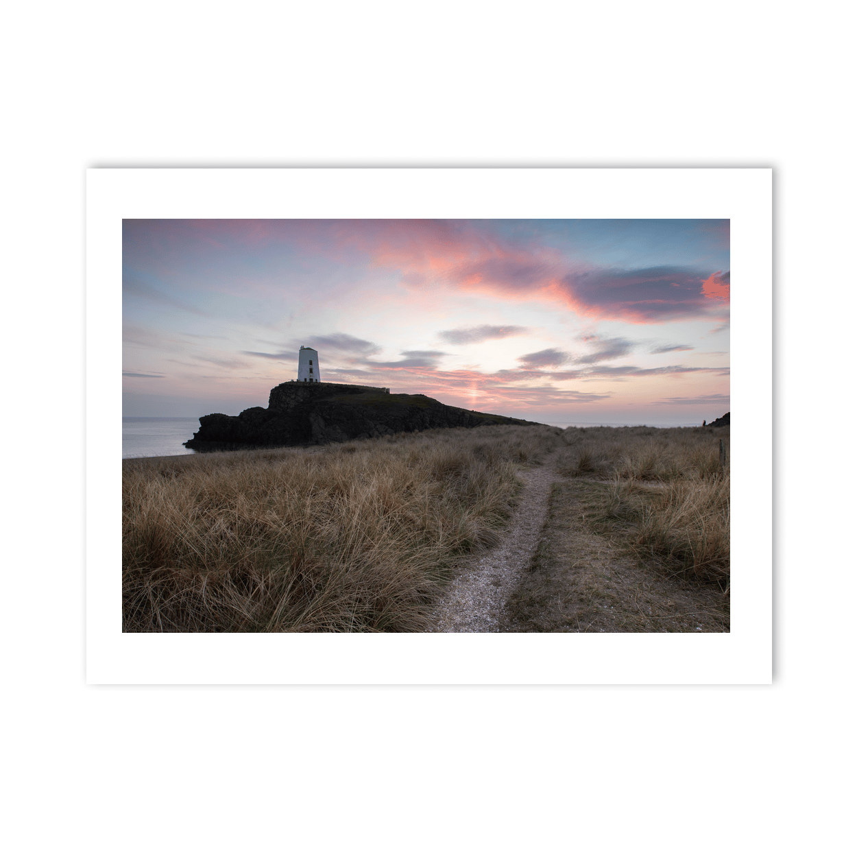 Nua Photography Print Twr Mawr Lighthouse at Sunset, Llanddwyn Island, Anglesey, Wales Twr Mawr Lighthouse Sunset Llanddwyn Island Print | Nua Photography
