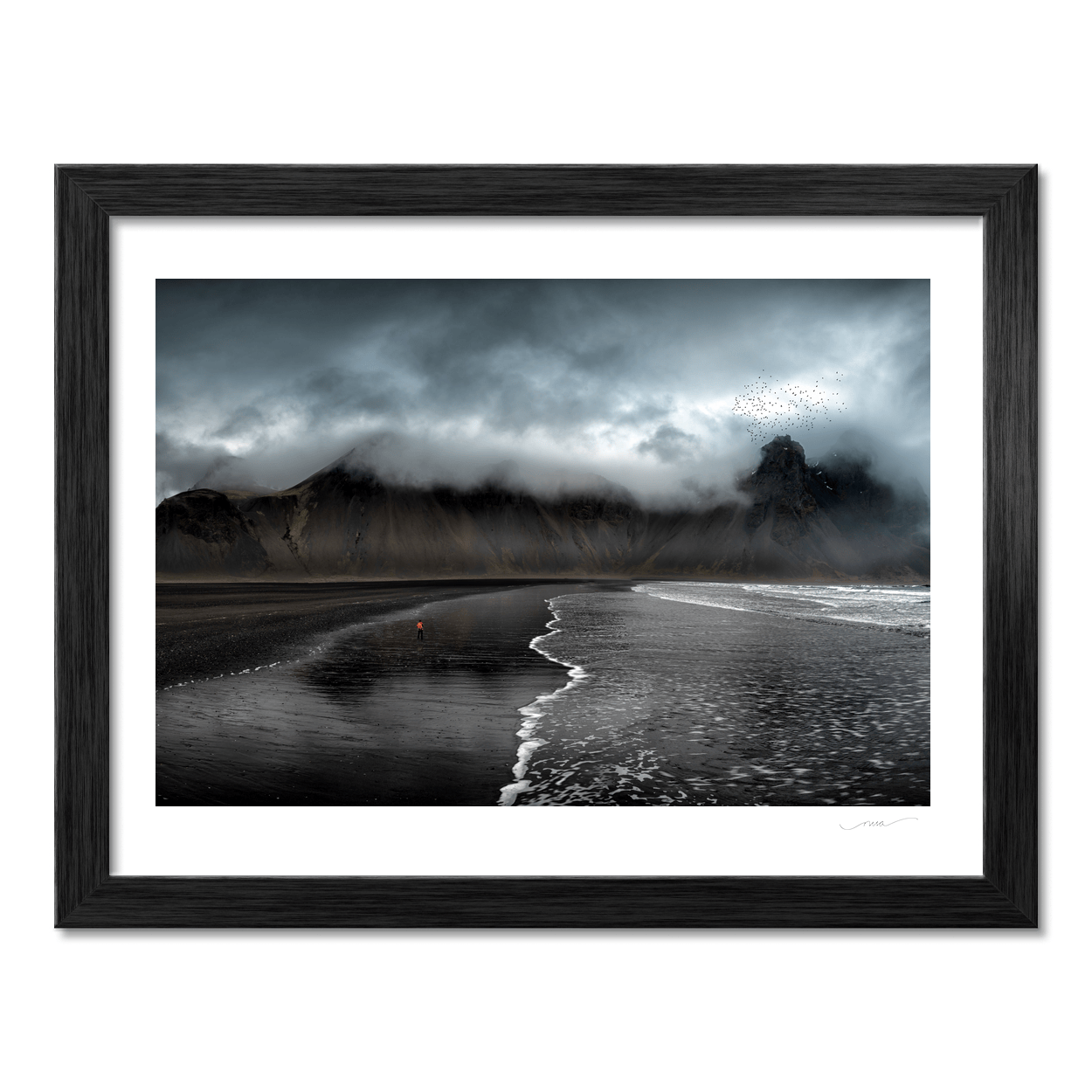 Nua Photography Print Vestrahorn Mountain and Black Sand Beach, Iceland Vestrahorn Black Sand Beach Iceland Print | Nua Photography