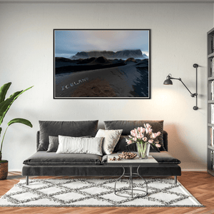 Nua Photography Print Vestrahorn Mountain and Black Sand Dunes, Stokksnes Iceland Vestrahorn Black Sand Dunes Iceland Print | Nua Photography
