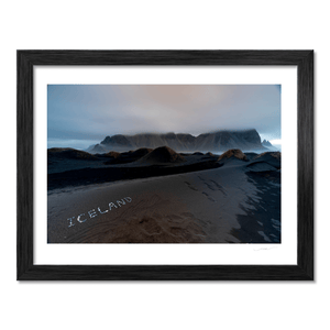 Nua Photography Print Vestrahorn Mountain and Black Sand Dunes, Stokksnes Iceland Vestrahorn Black Sand Dunes Iceland Print | Nua Photography