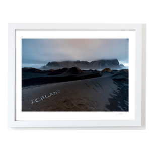Nua Photography Print Vestrahorn Mountain and Black Sand Dunes, Stokksnes Iceland Vestrahorn Black Sand Dunes Iceland Print | Nua Photography