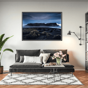 Nua Photography Print Vestrahorn Mountain and Black Sand Dunes at Dawn, Iceland Vestrahorn Black Sand Dunes at Dawn Print | Nua Photography