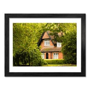 Victorian Red Brick Cottage in Autumn, Dublin City fine art photography print by Nua Photography
