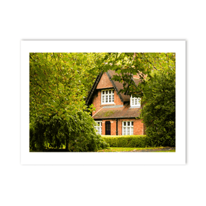 Victorian Red Brick Cottage in Autumn, Dublin City fine art photography print by Nua Photography