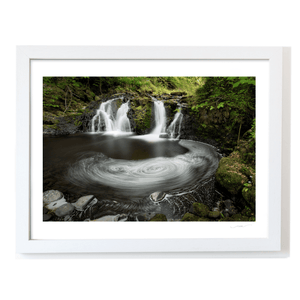 Waterfall and Swirling Pool Long Exposure, Co. Antrim fine art photography print by Nua Photography