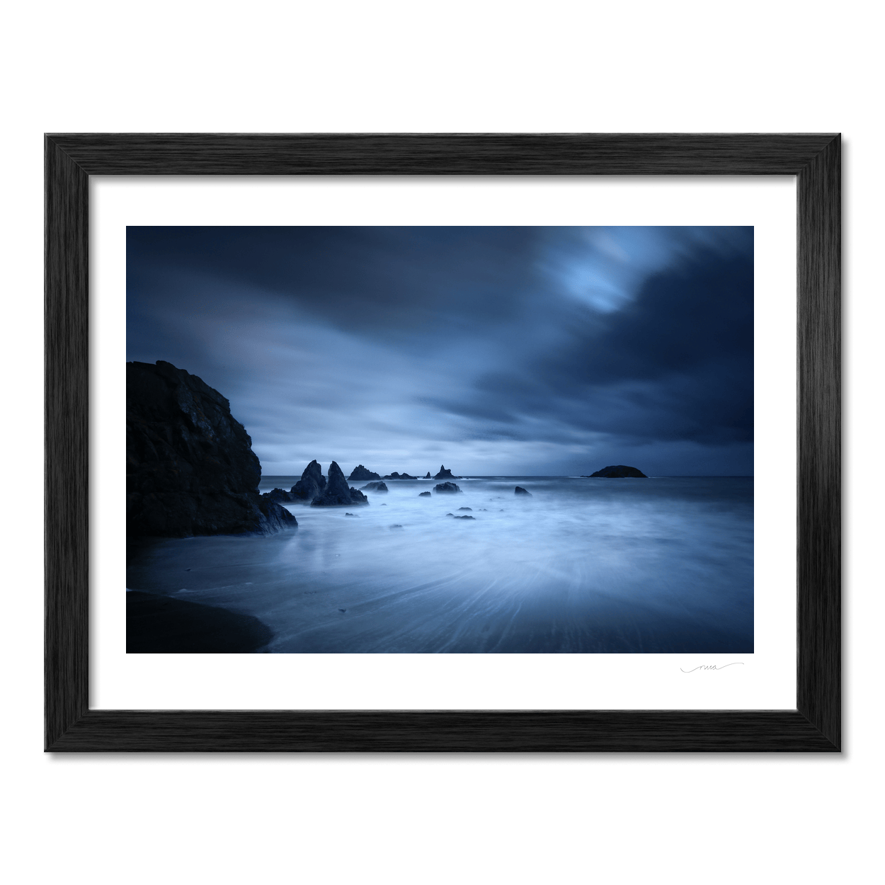 waterford-coast-moody-blue-hour-sea-stacks PM