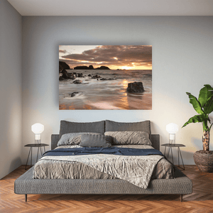 waterford-coast-sunset-rocky-shore-golden-light Pano
