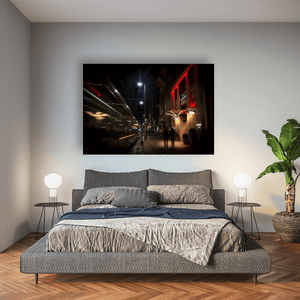 Nua Photography Print The Westin Dublin Tram Light Trails at Night, Dublin City Westin Dublin Tram Light Trails Night Print | Nua Photography