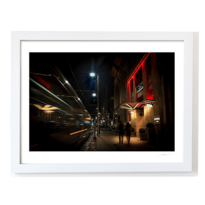 Nua Photography Print The Westin Dublin Tram Light Trails at Night, Dublin City Westin Dublin Tram Light Trails Night Print | Nua Photography