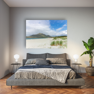 white-sand-beach-mountain-view-connemara Pano
