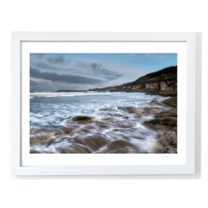 Nua Photography Print Whiterocks Beach Flowing Tide and Dramatic Cliffs, Co. Antrim Whiterocks Beach Flowing Tide Antrim Print | Nua Photography