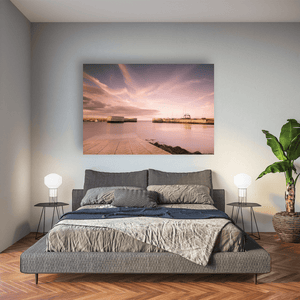 wicklow-harbour-sunset-pink-sky Pano