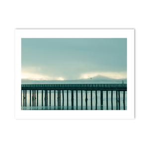Nua Photography Print Wooden Bridge and Misty Morning over Dublin Bay, Co. Dublin Wooden Bridge Misty Morning Dublin Bay Print | Nua Photography