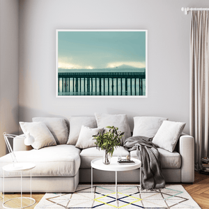 Nua Photography Print Wooden Bridge and Misty Morning over Dublin Bay, Co. Dublin Wooden Bridge Misty Morning Dublin Bay Print | Nua Photography