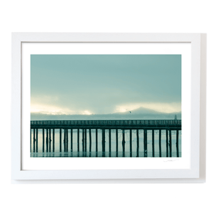 Nua Photography Print Wooden Bridge and Misty Morning over Dublin Bay, Co. Dublin Wooden Bridge Misty Morning Dublin Bay Print | Nua Photography