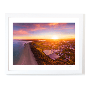 Aerial View South Beach Sunset