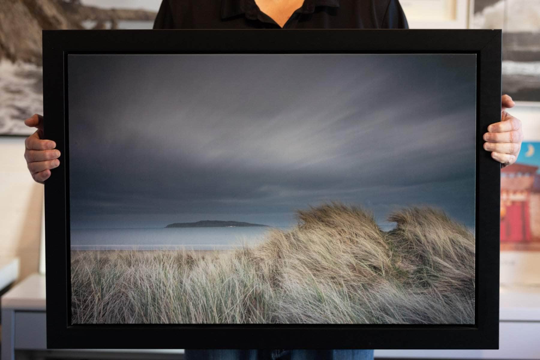 Nua Photography Framed RTG Large Black Frame - Rush South beach dunes 59