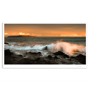 Nua Photography Limited Edition Golden hour Breaking waves  with Lambay Island 63