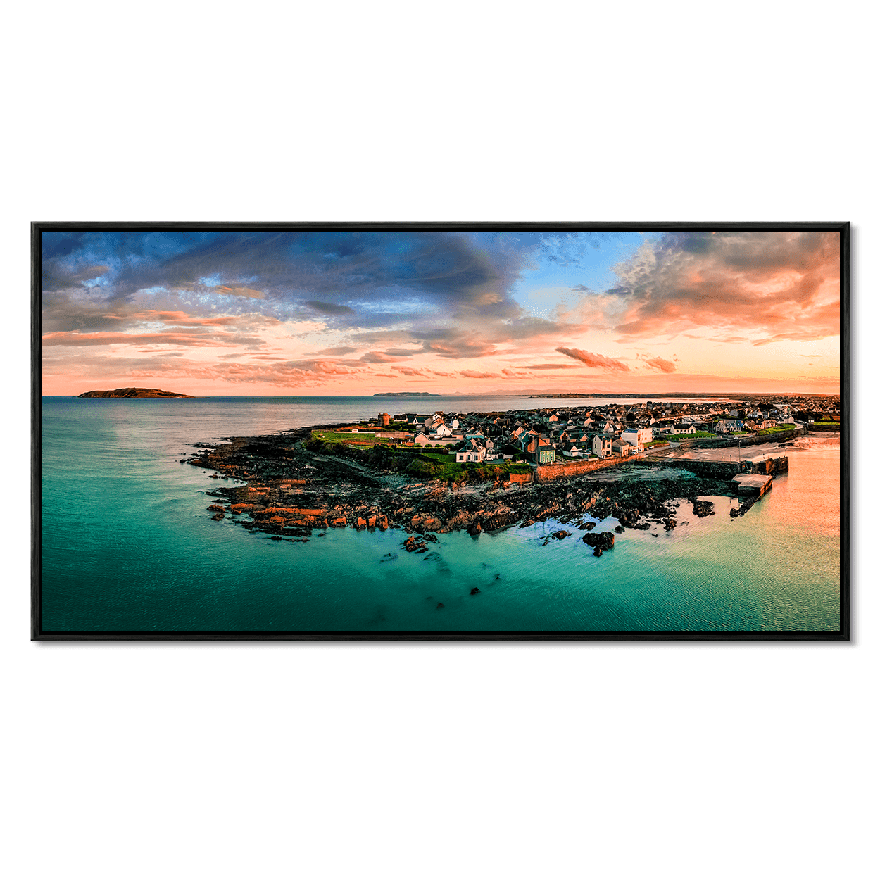 Nua Photography Limited Edition Lambay & Rush Harbour Aerial Sunset View 63