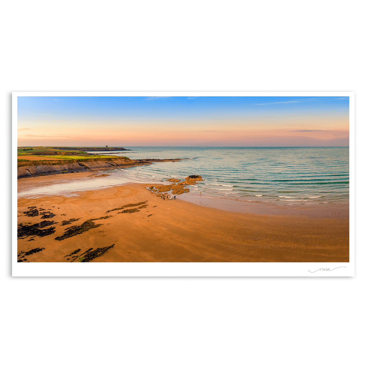 Nua Photography Limited Edition North Beach Rush looking towards Drumanagh Pano