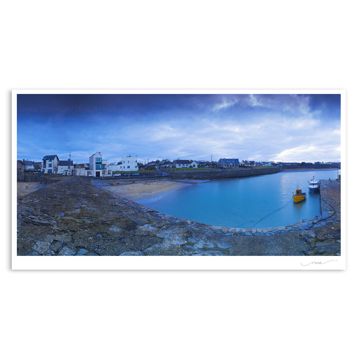 Nua Photography Limited Edition Rush Harbour boats panorama