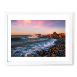 Nua Photography Print Along the beach looking back to the Harbour