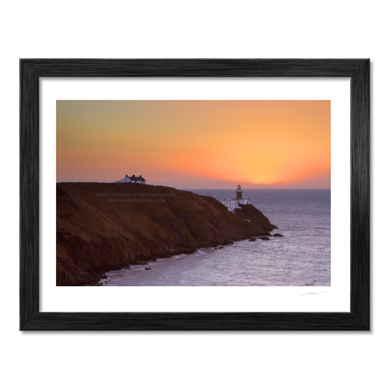 Nua Photography Print Baily Lighthouse at Dawn