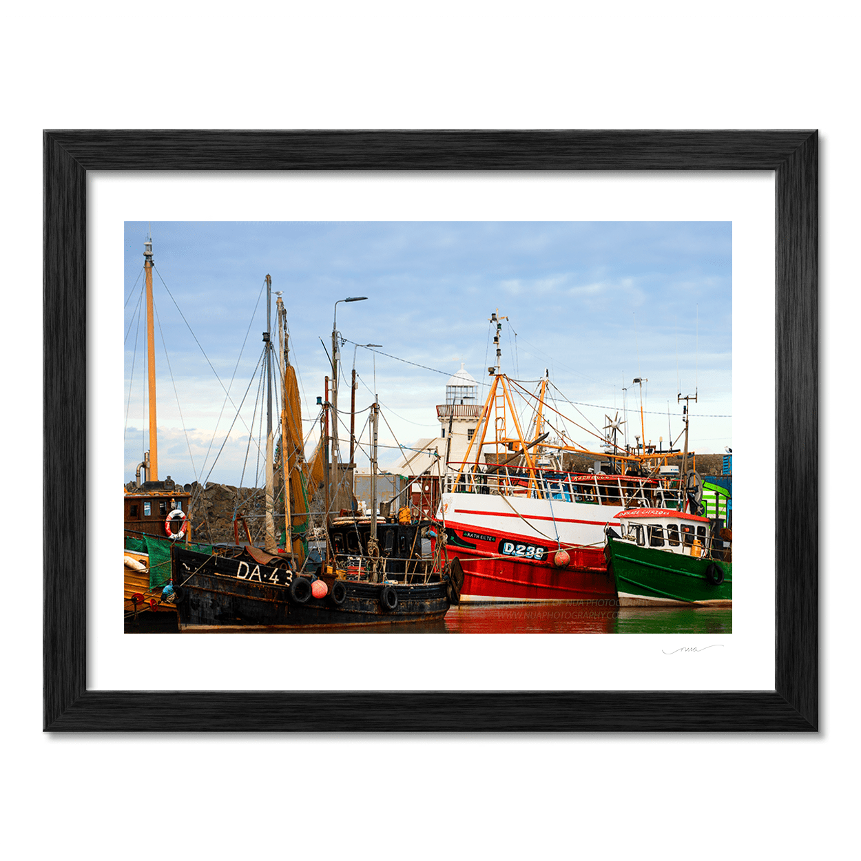 Nua Photography Print Balbriggan Harbour boats