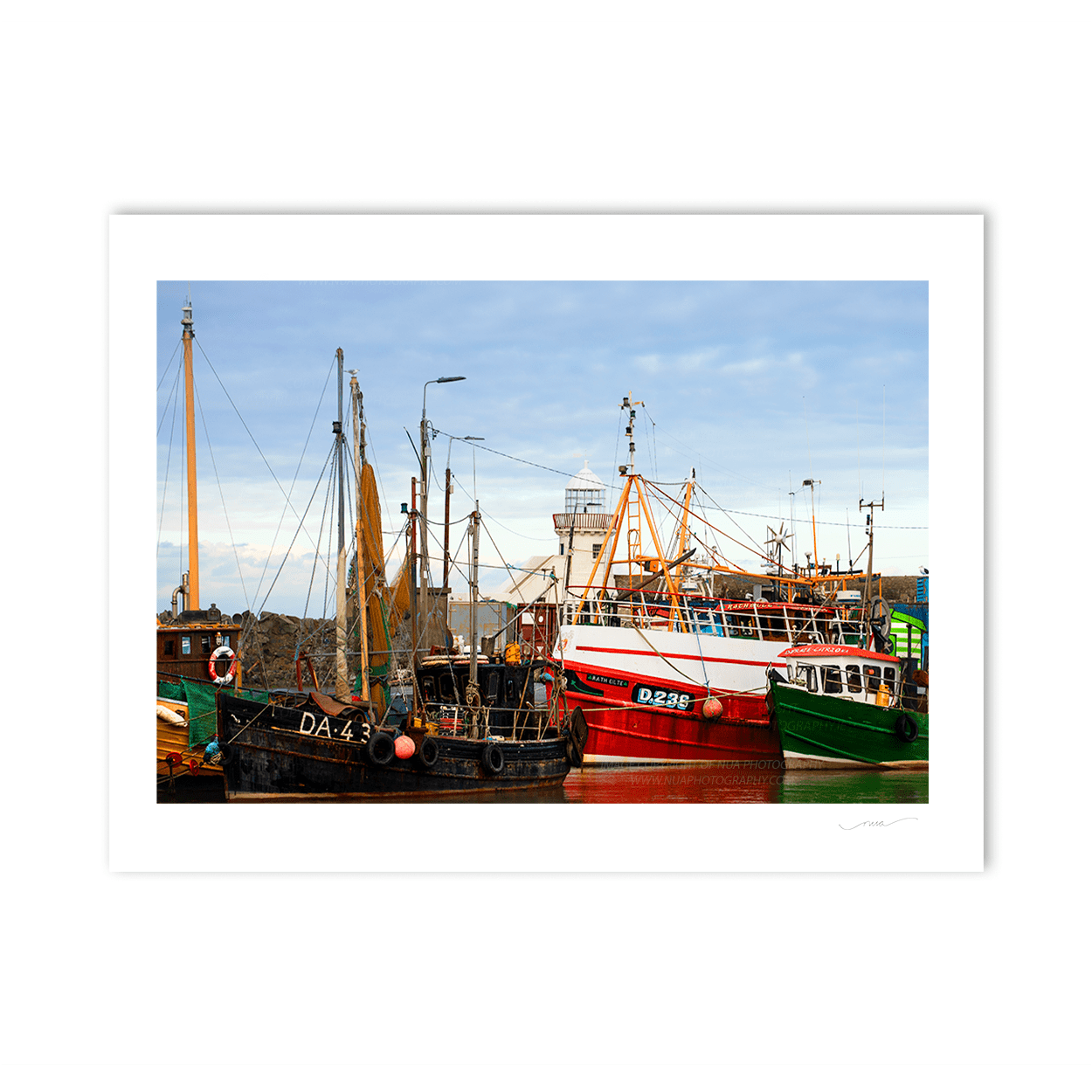 Nua Photography Print Balbriggan Harbour boats