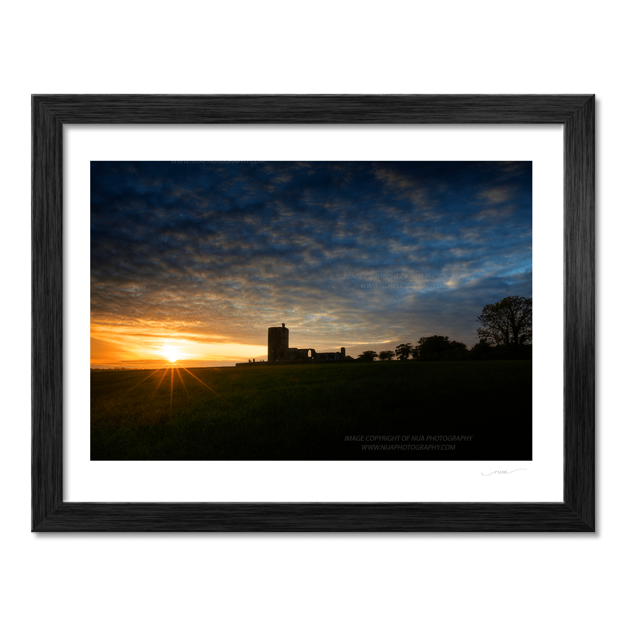 Nua Photography Print Baldungan Castle & Church Sunset 57