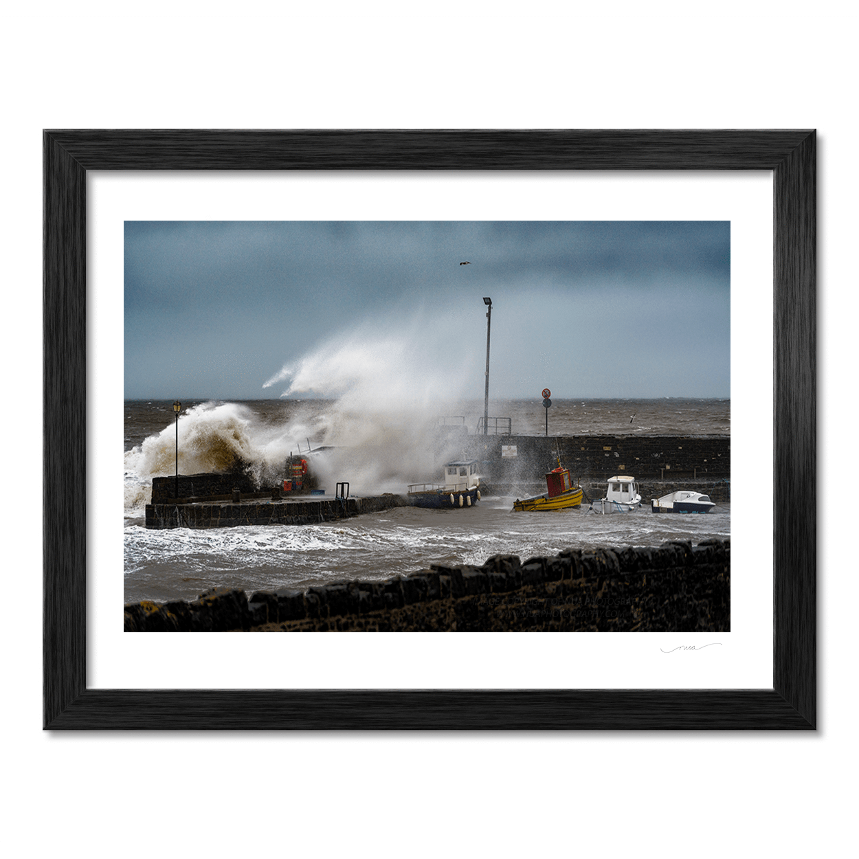 Nua Photography Print Big Wave hitting Rush Harbour