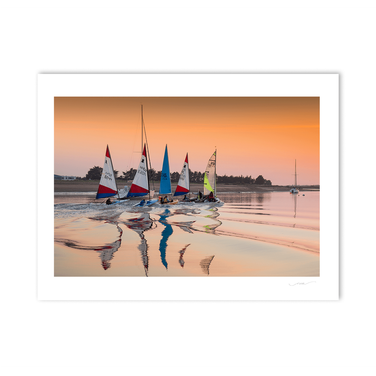 Nua Photography Print Boat Reflections on Rogerstown estuary 95