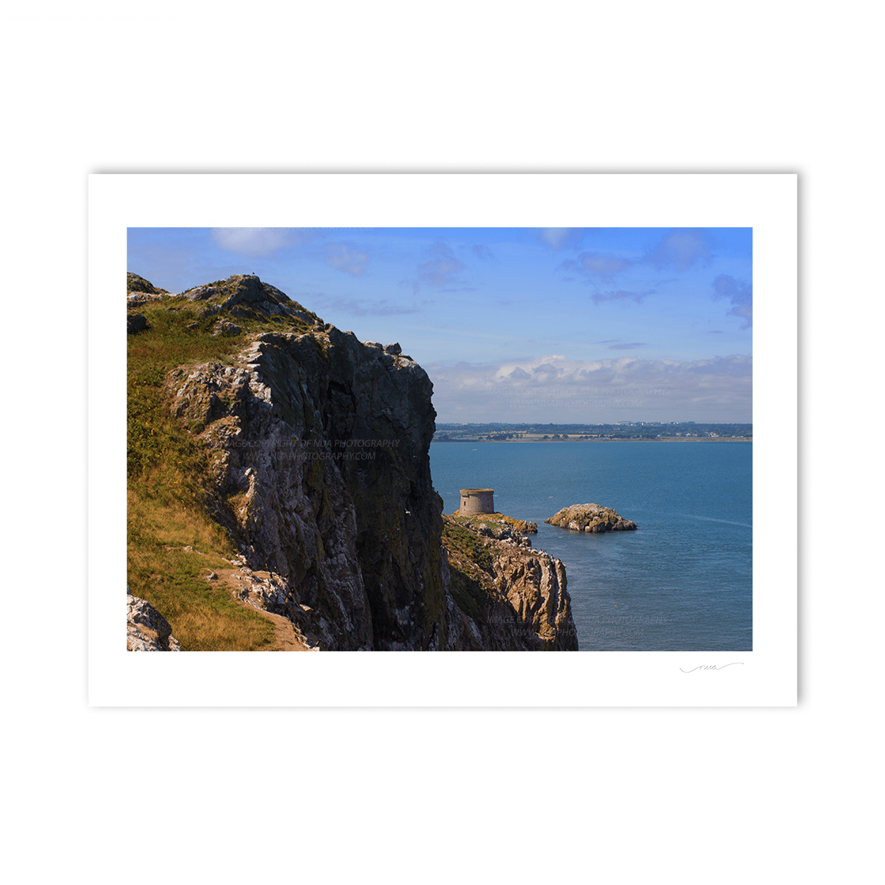 Nua Photography Print Cliff and Martello Tower Irelands Eye