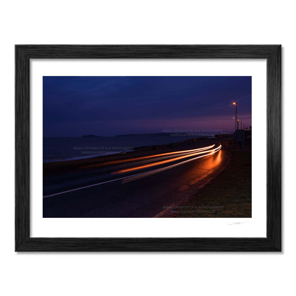 Nua Photography Print Coast Road Portmarnock at Night