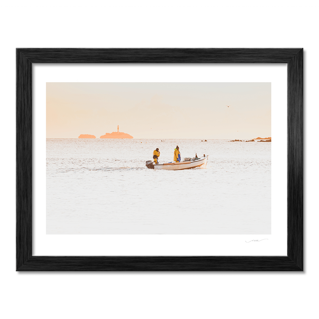 Nua Photography Print Dropping lobster pots Off Red Island Skerries