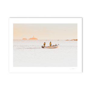 Nua Photography Print Dropping lobster pots Off Red Island Skerries