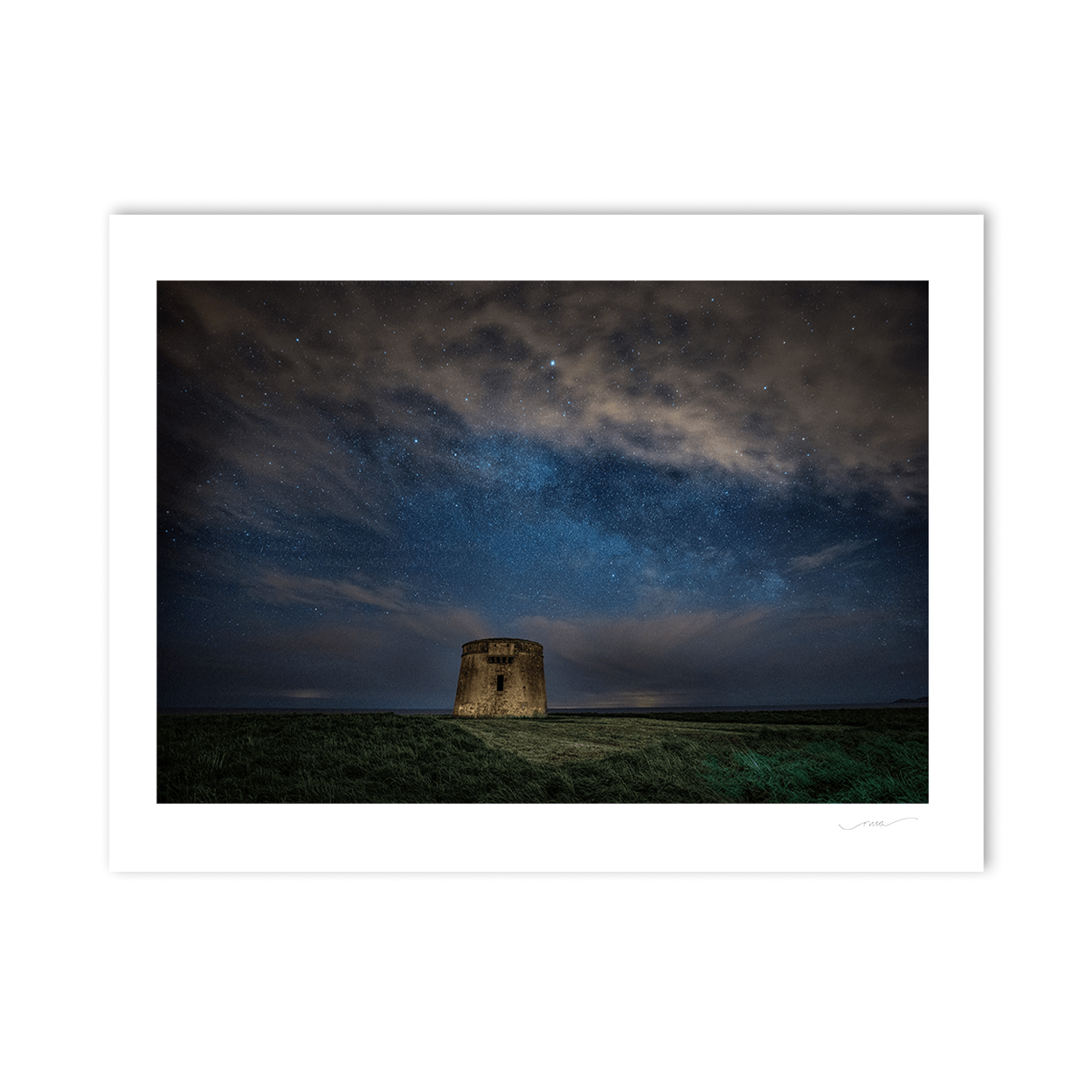 Nua Photography Print Drumanagh Martello under the night sky 7
