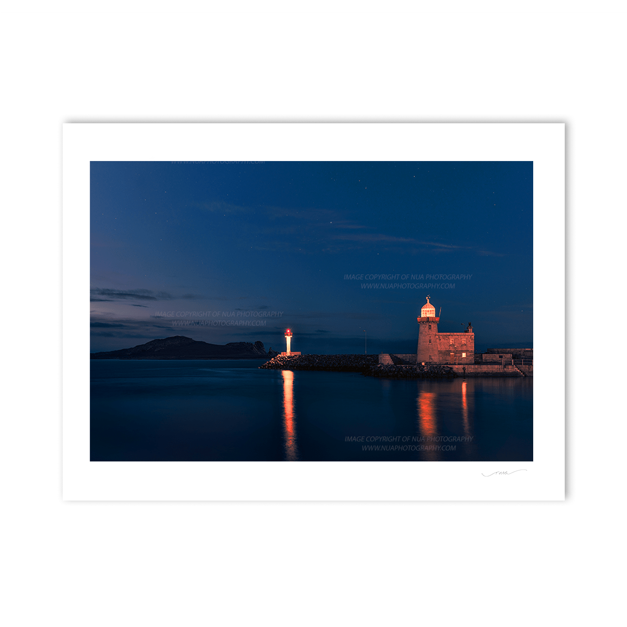 Nua Photography Print Dusk on Howth Harbour