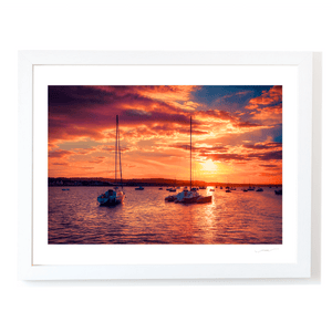 Nua Photography Print Evening Light Skerries Harbour boats 27