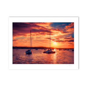Nua Photography Print Evening Light Skerries Harbour boats 27
